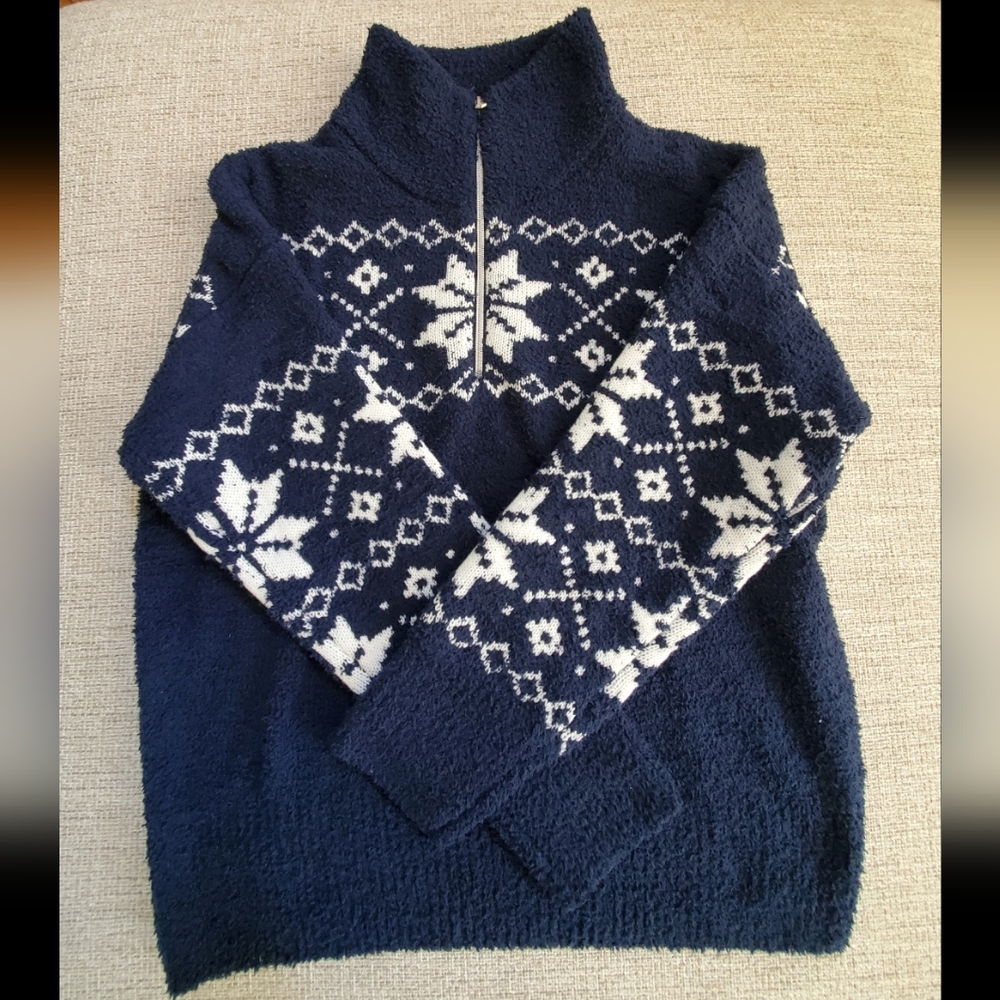 NWT Style & Co. Half Zip Teddy Holiday Sweater